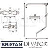 Bristan Assure TMV2 Bath Shower Mixer Rigid Riser Dimensions